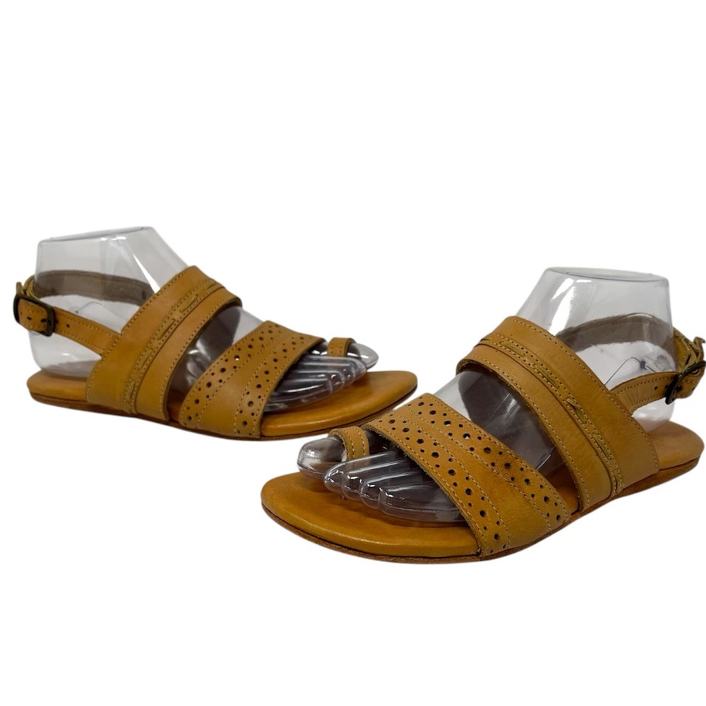 Bed Stu Rosalyn leather toe loop back strap Sandals col: Natural Driftwood 8